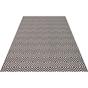Teppich NORTHRUGS Karo Teppiche Gr. B/L: 160 cm x 230 cm, 8 mm, 1 St., schwarz Esszimmerteppiche