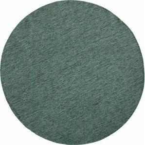Teppich NORTHRUGS Miami Teppiche Gr. Ø 200 cm, 5 mm, 1 St., grün Esszimmerteppiche