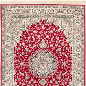 Teppich NOURISTAN Antik Nain Teppiche Gr. B/L: 160 cm x 230 cm, 5 mm, 1 St., grün (grün, rot) Orientalische Muster Orientalisch mit Fransen, Orient, Wohnzimmer, Schlafzimmer, Esszimmer