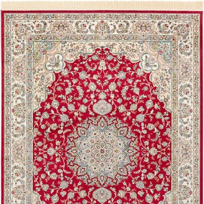 Teppich NOURISTAN Antik Nain Teppiche Gr. B/L: 195 cm x 300 cm, 5 mm, 1 St., grün (grün, rot) Orientalische Muster Orientalisch mit Fransen, Orient, Wohnzimmer, Schlafzimmer, Esszimmer
