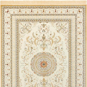 Teppich NOURISTAN Antik Negar Teppiche Gr. B/L: 135 cm x 195 cm, 5 mm, 1 St., beige (creme) Orientalische Muster Orientalisch mit Fransen, Orient, Wohnzimmer, Schlafzimmer, Esszimmer
