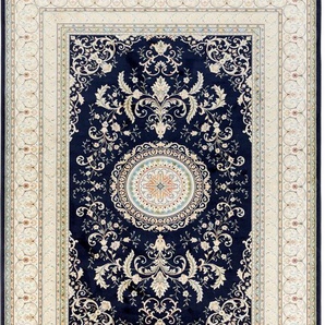 Teppich NOURISTAN Antik Negar Teppiche Gr. B/L: 195 cm x 300 cm, 5 mm, 1 St., blau (dunkelblau) Orientalische Muster Orientalisch mit Fransen, Orient, Wohnzimmer, Schlafzimmer, Esszimmer