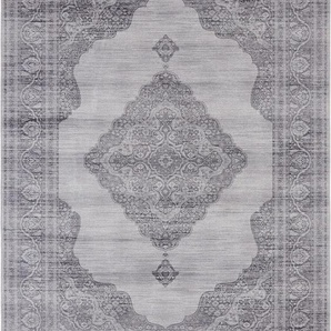 Teppich NOURISTAN Carme Teppiche Gr. B/L: 160 cm x 230 cm, 5 mm, 1 St., grau (schiefer) Orientalische Muster Orientalisch, Orient, Vintage, Wohnzimmer, Schlafzimmer, Esszimmer