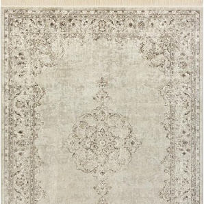 Teppich NOURISTAN Orient Vintage Medaillon Teppiche Gr. B/L: 160 cm x 230 cm, 5 mm, 1 St., beige (creme) Orientalische Muster
