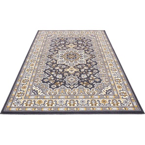 Teppich NOURISTAN Parun Täbriz Teppiche Gr. B/L: 200 cm x 290 cm, 9 mm, 1 St., grau (dunkelgrau) Orientalische Muster
