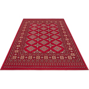 Teppich NOURISTAN Sao Buchara Teppiche Gr. B/L: 200 cm x 290 cm, 9 mm, 1 St., rot Orientalische Muster Kurzflor, Orientalisch, Teppich, Modern, Wohnzimmer, Flur, Esszimmer
