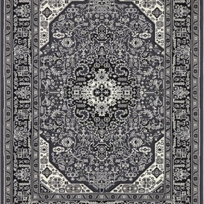 Teppich NOURISTAN Skazar Isfahan Teppiche Gr. B/L: 200 cm x 290 cm, 9 mm, 1 St., grau (dunkelgrau) Orientalische Muster Kurzflor, Orient, Teppich, Vintage, Esszimmer, Wohnzimmer, Flur