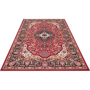 Teppich NOURISTAN Skazar Isfahan Teppiche Gr. B/L: 200 cm x 290 cm, 9 mm, 1 St., rot (rot, schwarz) Orientalische Muster