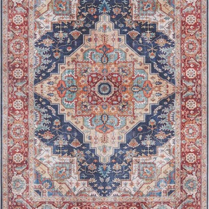 Teppich NOURISTAN Sylla Teppiche Gr. B/L: 160 cm x 230 cm, 5 mm, 1 St., blau (indigo) Orientalische Muster Orientalisch, Orient, Vintage, Wohnzimmer, Schlafzimmer, Esszimmer