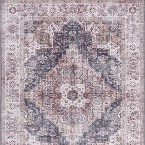 Teppich NOURISTAN Sylla Teppiche Gr. B/L: 200 cm x 290 cm, 5 mm, 1 St., grau (kitt) Orientalische Muster