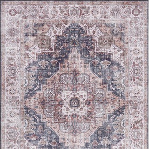 Teppich NOURISTAN Sylla Teppiche Gr. B/L: 200 cm x 290 cm, 5 mm, 1 St., grau (kitt) Orientalische Muster Orientalisch, Orient, Vintage, Wohnzimmer, Schlafzimmer, Esszimmer