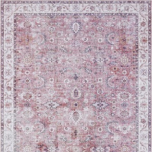 Teppich NOURISTAN Vivana Teppiche Gr. B/L: 160 cm x 230 cm, 5 mm, 1 St., lila (himbeere) Orientalische Muster Orientalisch, Orient, Vintage, Wohnzimmer, Schlafzimmer, Esszimmer