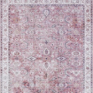 Teppich NOURISTAN Vivana Teppiche Gr. B/L: 160 cm x 230 cm, 5 mm, 1 St., lila (himbeere) Orientalische Muster