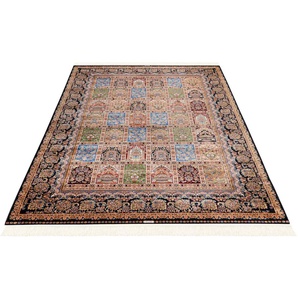 Teppich OBSESSION My Babylon of Obsession 301 Teppiche Gr. B/L: 200 cm x 290 cm, 8 mm, 1 St., blau Esszimmerteppiche Kurzflor, Orient-Optik, mit Fransen, besonders hohe Knotendichte