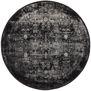Teppich OCI DIE TEPPICHMARKE BESTSELLER MAGIC Teppiche Gr. Ø 160 cm, 8 mm, 1 St., schwarz (schwarz, grau) Orientalische Muster Wohnzimmer