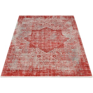 Teppich OCI DIE TEPPICHMARKE COLOUR MEDI Teppiche Gr. B/L: 120 cm x 170 cm, 8 mm, 1 St., rot Esszimmerteppiche