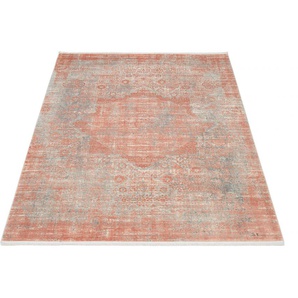 Teppich OCI DIE TEPPICHMARKE COLOUR MEDI Teppiche Gr. B/L: 140 cm x 200 cm, 8 mm, 1 St., rosa (rosé) Esszimmerteppiche