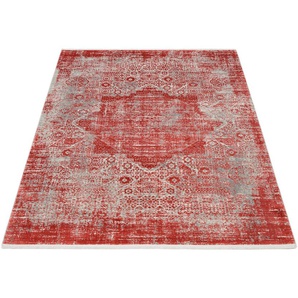 Teppich OCI DIE TEPPICHMARKE COLOUR MEDI Teppiche Gr. B/L: 240 cm x 300 cm, 8 mm, 1 St., rot Esszimmerteppiche