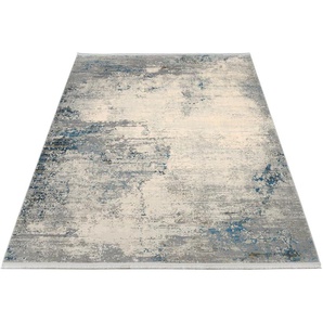 Teppich OCI DIE TEPPICHMARKE ELEMENTS NAPALI Teppiche Gr. B/L: 120 cm x 180 cm, 8 mm, 1 St., blau (graublau) Esszimmerteppiche