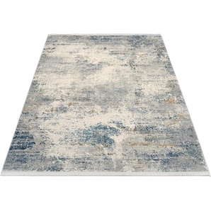 Teppich OCI DIE TEPPICHMARKE ELEMENTS VITA Teppiche Gr. B/L: 120 cm x 180 cm, 8 mm, 1 St., blau (graublau) Esszimmerteppiche
