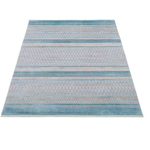 Teppich OCI DIE TEPPICHMARKE FARBEN MASTER Teppiche Gr. B/L: 120 cm x 170 cm, 8 mm, 1 St., blau (türkis, grau) Esszimmerteppiche