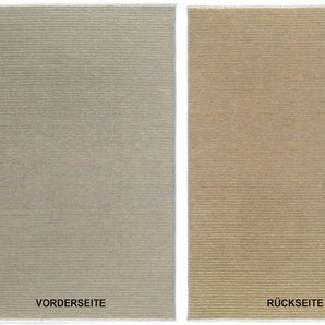 Teppich OCI DIE TEPPICHMARKE JOKER OF STRIPES Teppiche Gr. B/L: 140 cm x 200 cm, 1 St., grau (grau, gold) Esszimmerteppiche