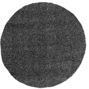 Teppich OCI DIE TEPPICHMARKE LOBBY SHAGGY Teppiche Gr. Ø 200 cm, 52 mm, 1 St., grau (grau, dunkel) Esszimmerteppiche Wohnzimmer