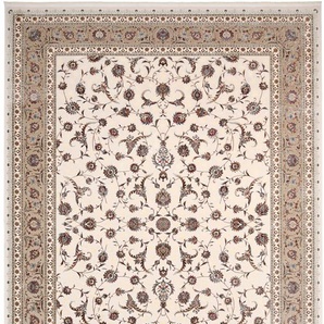 Teppich OCI DIE TEPPICHMARKE MYSTIC HERITAGE Teppiche Gr. B/L: 240 cm x 300 cm, 7 mm, 1 St., beige (creme, beige) Esszimmerteppiche florale Muster in 3D-Optik, maschinell gewebt, Viskose