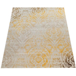 Teppich PACO HOME Artigo 415 Teppiche Gr. B/L: 200 cm x 280 cm, 4 mm, 1 St., gelb Orientalische Muster Kurzflor, Motiv Ornamente, Vintage Design, In- und Outdoor geeignet
