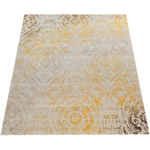 Teppich PACO HOME Artigo 415 Teppiche Gr. B/L: 240 cm x 340 cm, 4 mm, 1 St., gelb Orientalische Muster Kurzflor, Motiv Ornamente, Vintage Design, In- und Outdoor geeignet