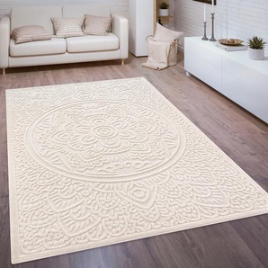 Teppich PACO HOME Cotton 232 Teppiche Gr. B/L: 200 cm x 290 cm, 10 mm, 1 St., beige (creme) Orientalische Muster