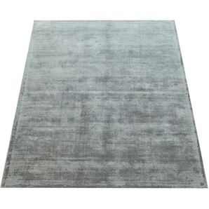 Teppich PACO HOME Glori 330 Teppiche Gr. B/L: 160 cm x 230 cm, 9 mm, 1 St., grau Esszimmerteppiche Handweb, Kurzflor, 100% Viskose, handgewebt, mit leichtem Schimmer