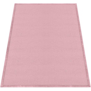Teppich PACO HOME Tatami 475 Teppiche Gr. B/L: 200 cm x 280 cm, 24 mm, 1 St., pink Esszimmerteppiche Kurzflor, Uni-Farben, mit Memory Foam, waschbar
