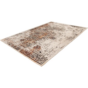 Teppich PADIRO Charme 725 Teppiche Gr. B/L: 160 cm x 230 cm, 5 mm, 1 St., beige (elfenbeinfarben) Baumwollteppiche Chenille Flachgewebe im Vintage Stil