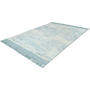 Teppich PADIRO Dolce Vita 125 Teppiche Gr. B/L: 120 cm x 170 cm, 10 mm, 1 St., blau (petrol) Esszimmerteppiche Trendige Verwaschung, Orient-Design