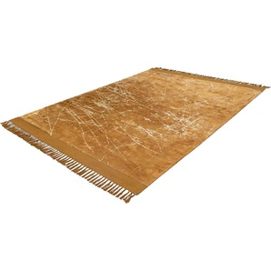 Teppich PADIRO Dolce Vita 225 Teppiche Gr. B/L: 120 cm x 170 cm, 10 mm, 1 St., goldfarben (gold) Esszimmerteppiche