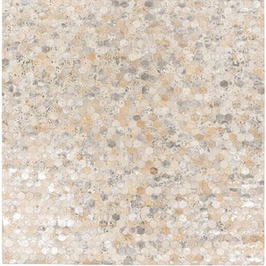 Teppich PADIRO Lavin 1025 Teppiche Gr. B/L: 160 cm x 230 cm, 8 mm, 1 St., silberfarben (silber) Esszimmerteppiche Handgenähtes und hochwertig verarbeitetes Unikat