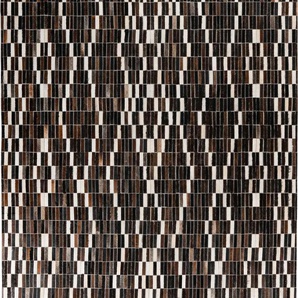 Teppich PADIRO Lavin 125 Teppiche Gr. B/L: 120 cm x 170 cm, 8 mm, 1 St., schwarz-weiß (schwarz, weiß) Esszimmerteppiche Handgenähtes und hochwertig verarbeitetes Unikat