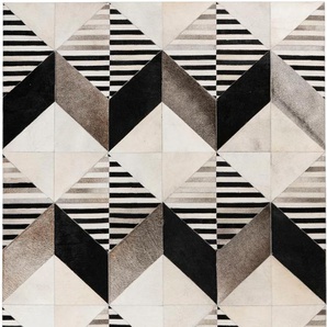 Teppich PADIRO Lavin 425 Teppiche Gr. B/L: 160 cm x 230 cm, 8 mm, 1 St., bunt (schwarz, multi) Esszimmerteppiche Handgenähtes und hochwertig verarbeitetes Unikat