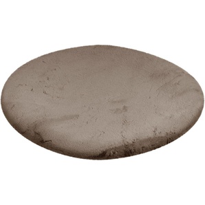 Teppich PADIRO Rabbit Light 525 Teppiche Gr. Ø 160 cm, 26 mm, 1 St., grau (taupe) Esszimmerteppiche