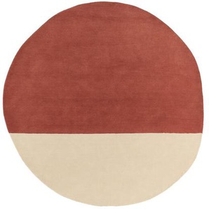 Teppich Pearls Nani Marquina ziegelrot, beige, Designer Sabine Finkenauer, 1.4x150 cm