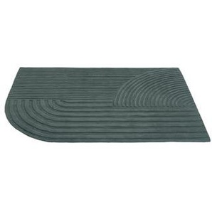Teppich Relevo textil grün / 170 x 240 cm - Handgetuftet - Muuto -
