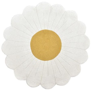 Teppich rund Kamillenblüte, 100 cm, aus Baumwolle, von Lilipinso