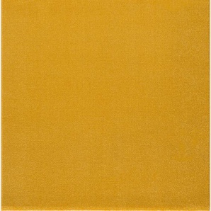 Teppich SANAT Uni Teppiche Gr. B/L: 200 cm x 290 cm, 13 mm, 1 St., gelb Esszimmerteppiche robuster Kurzflorteppich, große Farbauswahl