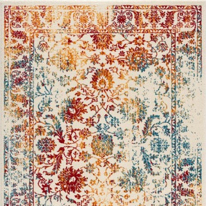 Teppich SANAT Vintage 1606 Teppiche Gr. B/L: 200 cm x 290 cm, 13 mm, 1 St., bunt Esszimmerteppiche Wohnzimmer, Kurzflor, Vintage Look, Retro