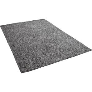 Teppich SANSIBAR Munkmarsch Uni Teppiche Gr. B/L: 190 cm x 290 cm, 20 mm, 1 St., grau (anthrazit) Esszimmerteppiche meliert, 100% Polyester, besonders weich, Wohnzimmer, Schlafzimmer