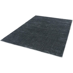 Teppich SCHÖNER WOHNEN-KOLLEKTION Aura Teppiche Gr. B/L: 140 cm x 200 cm, 15 mm, 1 St., grau (anthrazit) Esszimmerteppiche seidige Viskose, Wohnzimmer