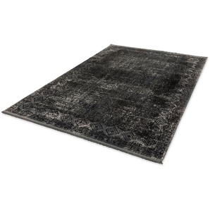 Teppich SCHÖNER WOHNEN-KOLLEKTION Velvet Teppiche Gr. B/L: 140 cm x 200 cm, 7 mm, 1 St., grau (anthrazit) Esszimmerteppiche Viskose, Wohnzimmer