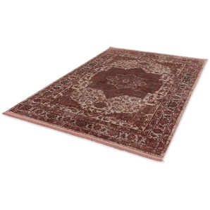 Teppich SCHÖNER WOHNEN-KOLLEKTION Velvet Teppiche Gr. B/L: 80 cm x 150 cm, 7 mm, 1 St., rosa (altrosa) Esszimmerteppiche Viskose, Wohnzimmer