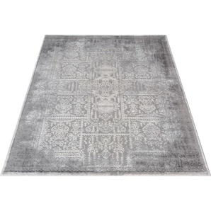 Teppich SEHRAZAT Amatis 6640 Teppiche Gr. B/L: 200 cm x 290 cm, 12 mm, 1 St., grau Orientalische Muster Hoch-Tief-Struktur, Wohnzimmer